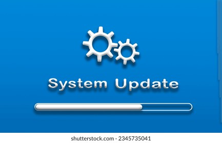 Software or any technology system update sign. System update concept web vector illustration. Updating pattern template for computer, phone, software. 