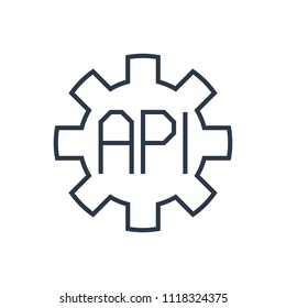 Software api icon. Isolated application programming and software api icon line style. Premium quality vector symbol drawing concept for your logo web mobile app UI design.