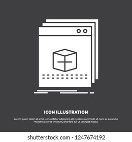 software, App, application, file, program Icon. glyph vector symbol for UI and UX, website or mobile application