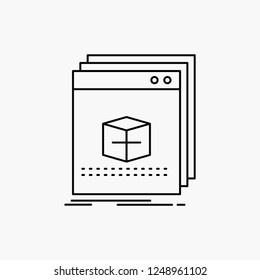 software, App, application, file, program Line Icon. Vector isolated illustration