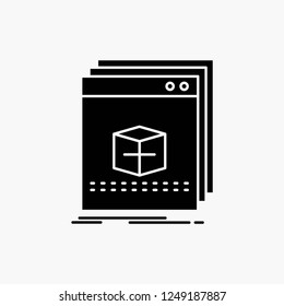 software, App, application, file, program Glyph Icon. Vector isolated illustration