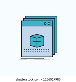 software, App, application, file, program Flat Icon. green and Yellow sign and symbols for website and Mobile appliation. vector illustration