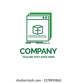 software, App, application, file, program Flat Business Logo template. Creative Green Brand Name Design.