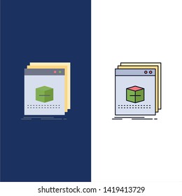 software, App, application, file, program Flat Color Icon Vector