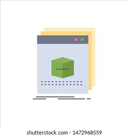software, App, application, file, program Flat Color Icon Vector