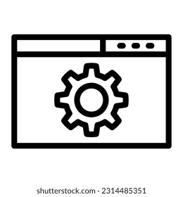 software application icon vector designed in detailed outline lineal style (64px artboard 2px stroke)