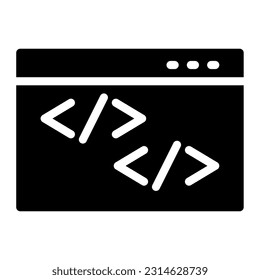 software application icon vector designed in detailed solid glyph style (64px artboard)