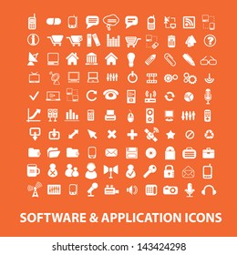 software, application icons, signs set, vector