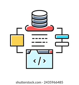 software architecture color icon vector. software architecture sign. isolated symbol illustration