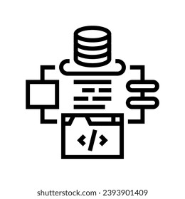 software architecture line icon vector. software architecture sign. isolated contour symbol black illustration