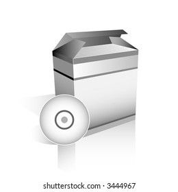 Software box and cd (vector)