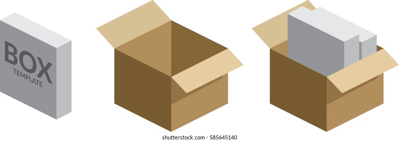 Software Box / packed boxes Vector Illustration