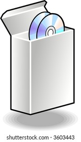 Software box with showing two Cds or DVDs.