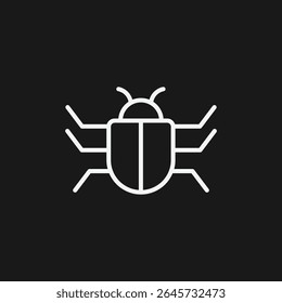 Bug de Software e Ícone de Vírus de Computador para Detecção de Ameaça de Malware, Erro do Sistema e Depuração de Código