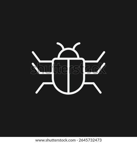 Software Bug and Computer Virus Icon for Malware Threat Detection, System Error, and Code Debugging