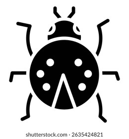 Software Bug Icon Bold Style For Various Design Purposes