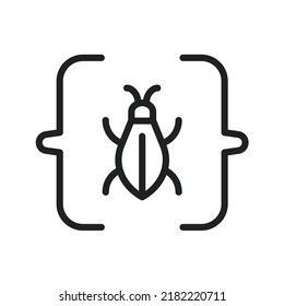 Software Bug Icon Vector Image. Can Also Be Used For Cyber Security. Suitable For Mobile Apps, Web Apps And Print Media.