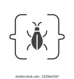 Software Bug Icon Vector Image. Can Also Be Used For Cyber Security. Suitable For Mobile Apps, Web Apps And Print Media.