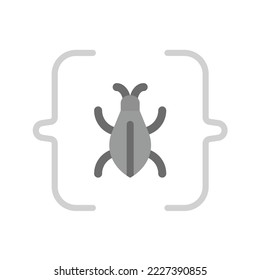Software Bug icon vector image. Can also be used for Cyber Security. Suitable for mobile apps, web apps and print media.
