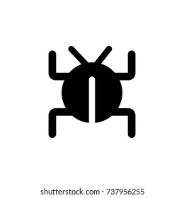 Software Bug Or Program Bug Icon On White Background