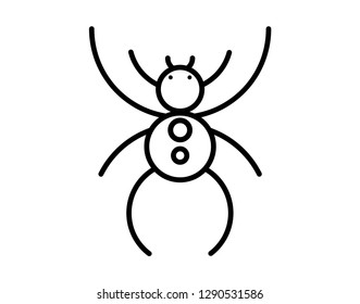 Software bug or program bug line art vector icon for apps and websites - Vector 