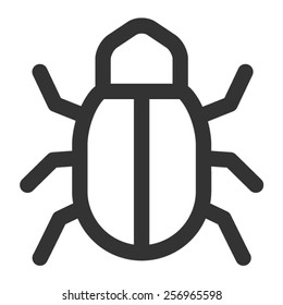 Software Bug Or Program Bug Line Art Vector Icon For Apps And Websites