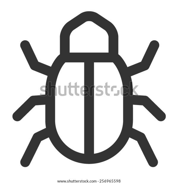 Software Bug Program Bug Line Art Stock Vector (Royalty Free) 256965598