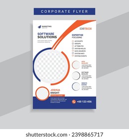 Plantilla de diseño de volante de negocios de software 