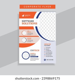 Plantilla de diseño de volante de negocios de software 
