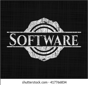 Software with chalkboard texture