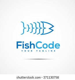 Software coding writer company logo template design. Vector illustration.