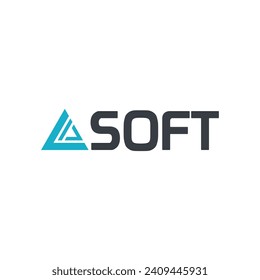 Diseño del logotipo de la empresa de software, diseño de logotipo blando, diseño del logotipo tecnológico, logotipo comercial, 