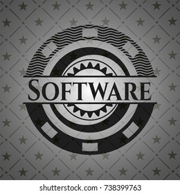 Software dark emblem. Retro