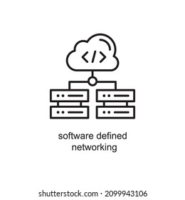 Software Defined Networking Vector Outline Icon Design Illustration. Internet Of Things Symbol On White Background EPS 10 File