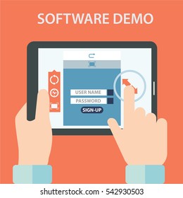 Software Demo Testing Vector Illustration Flat Design