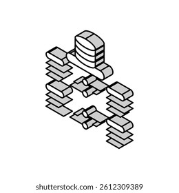 software deployment isometric icon vector. software deployment sign. isolated symbol illustration