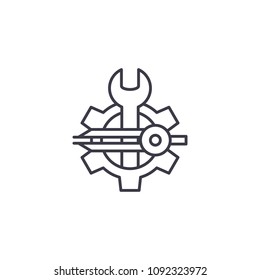 Software designer linear icon concept. Software designer line vector sign, symbol, illustration.