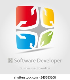 Software developer business icon for creative design work