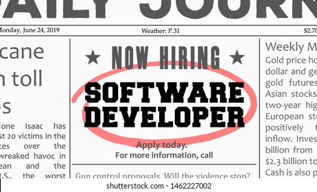 Software-Entwickler-Karriere - Jobangebot. Zeitung klassifiziert und Karrierechancen.