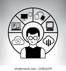 software developer, geek concept, programmer