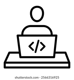 Software Developer Icon Element For Design