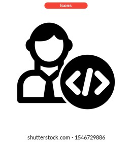 software developer icon isolated sign symbol vector illustration - high quality black style vector icons

