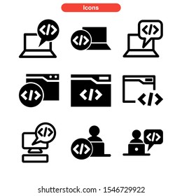 software developer icon isolated sign symbol vector illustration - Collection of high quality black style vector icons
