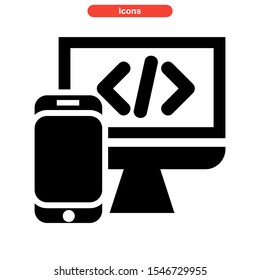 software developer icon isolated sign symbol vector illustration - high quality black style vector icons
