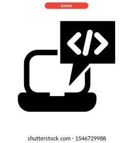 software developer icon isolated sign symbol vector illustration - high quality black style vector icons
