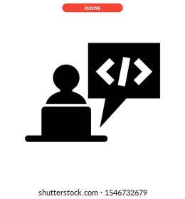 software developer icon isolated sign symbol vector illustration - high quality black style vector icons
