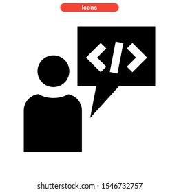 software developer icon isolated sign symbol vector illustration - high quality black style vector icons
