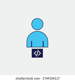 software developer vector icon code