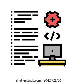 software developing color icon vector. software developing sign. isolated symbol illustration