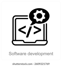 Software Development and coding icon concept